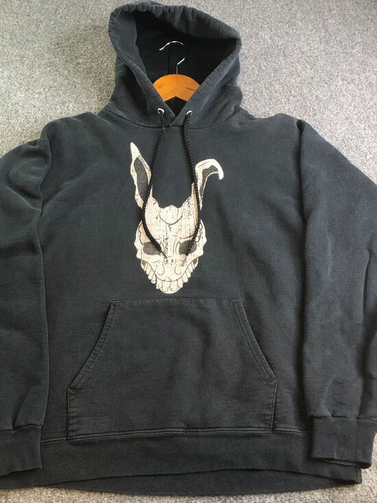 Hanes Other - Donnie Darko Hoodie Men Small Black Bunny Hanes Ultimate Cotton Vintage Too Loud